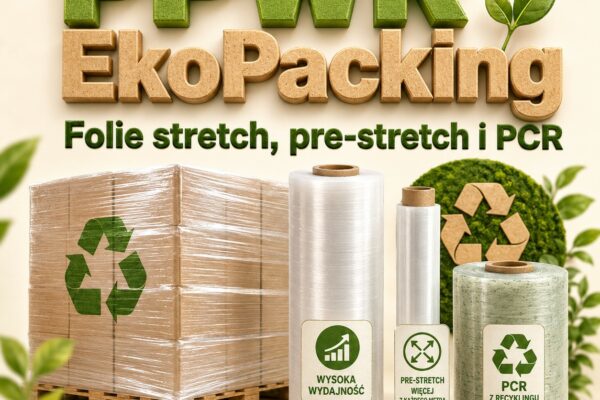 PPWR EkoPacking Folia stretch, folia pre-stretch i folia stretch PCR