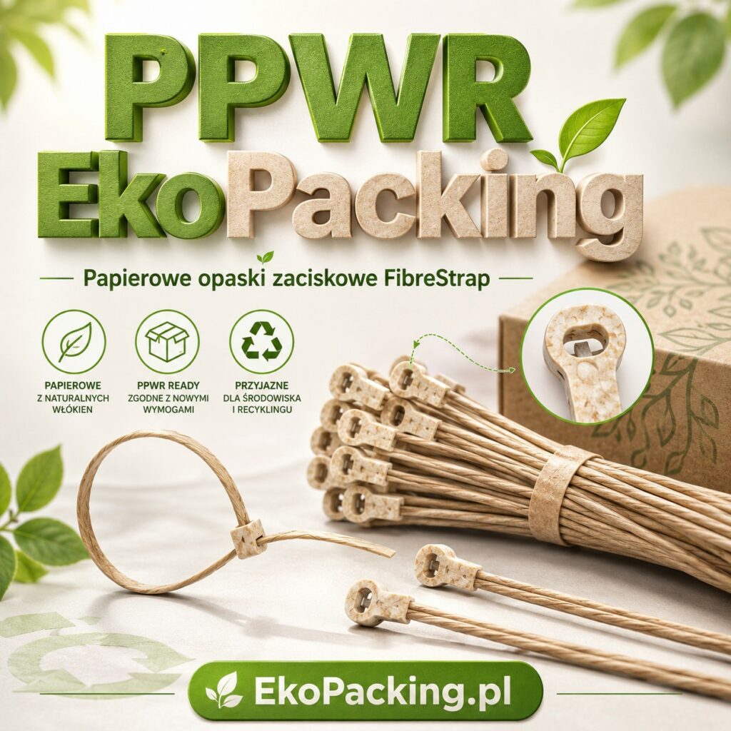 PPWR EkoPacking Papierowe opaski zaciskowe FibreStrap 1