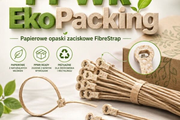 PPWR EkoPacking Papierowe opaski zaciskowe FibreStrap 1