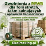 PPWR Folia stretch, taśmy spinające, opakowania transportowe